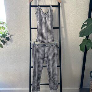 Victoria's Secret Waffle Knit Matching Pajama Set -- Medium Top, Large Bottom